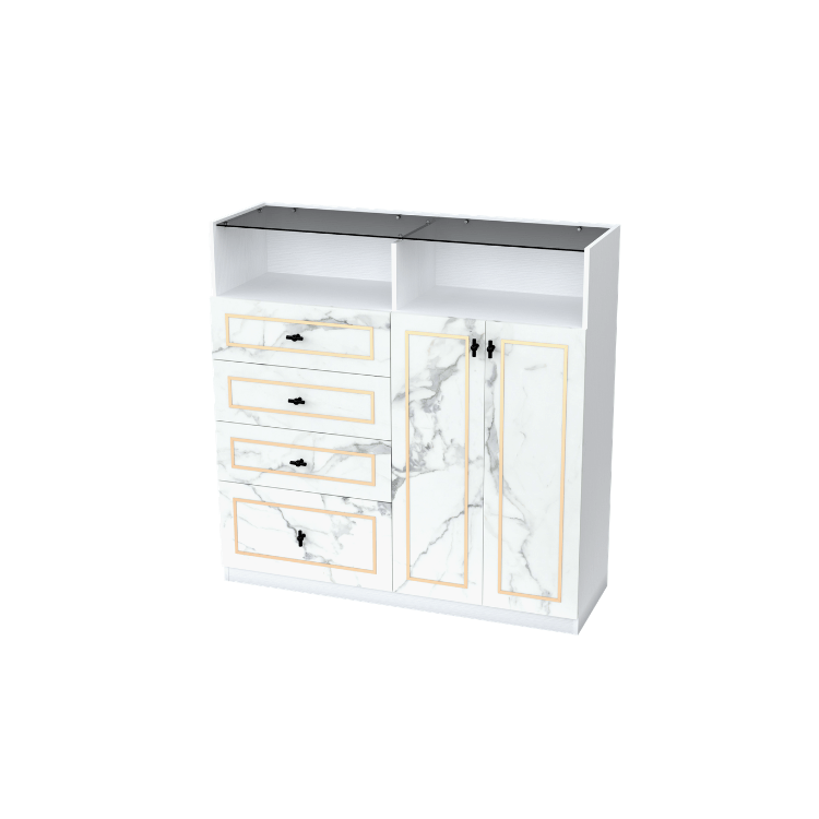 ตู้ลิ้นชัก 4 ลิ้นชัก WISDOM DESIGN FURNITURE GDW-121 120 ซม. สีขาว/ซอฟท์มาร์เบิ้ล
